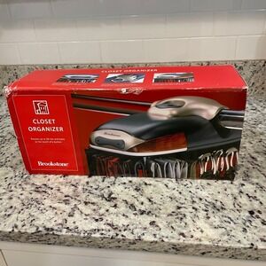 Brookstone Rotating Closet Organizer Rack Tie Belt Holder Lighted NOB